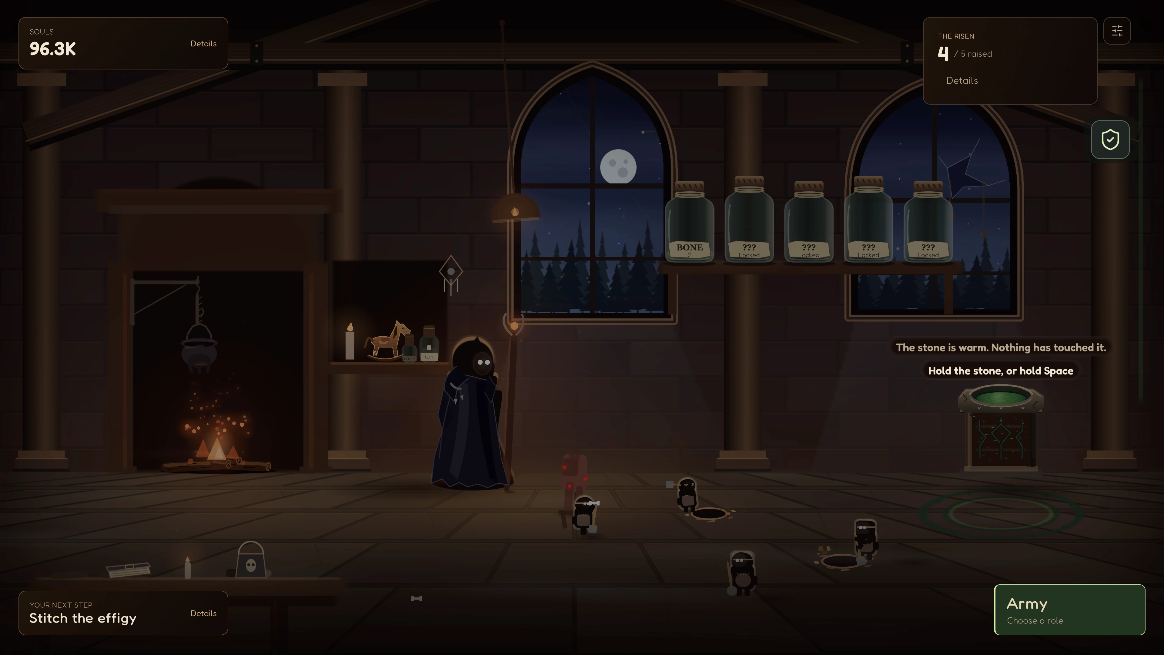 Digging at night in Necromancer's Army
